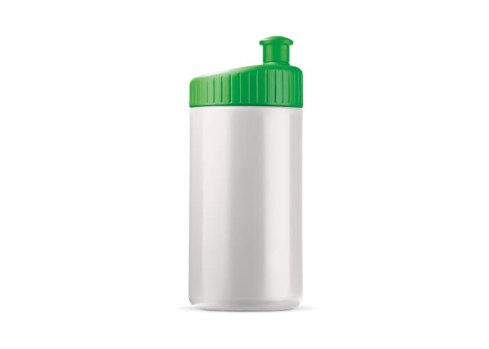 Gourde publicitaire sport Design 500 ml Blanc / Vert